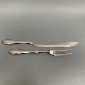 Towle Silversmiths Stainless Steel Silver Plate Serving Fork Knife with Box